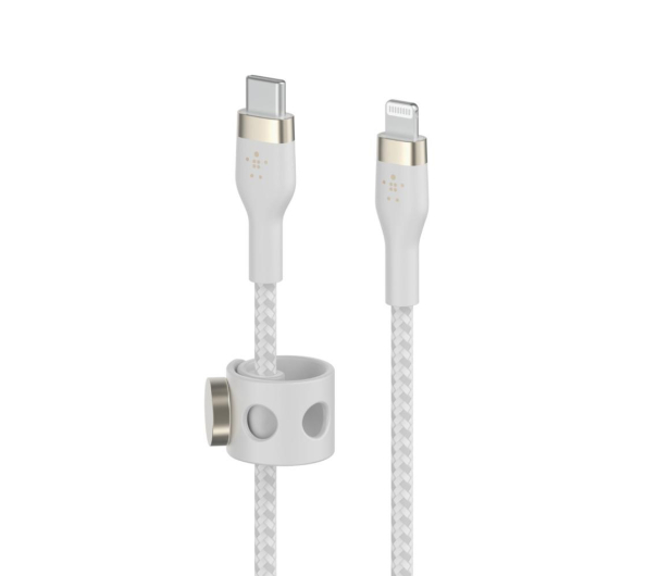 BELKIN Kabel BoostCharge USB-C/Lightning Silikonowy w oplocie 3m biały CAA011bt3MWH - 733152 - zdjęcie 2